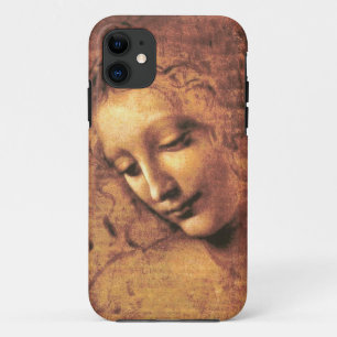 Capa Para iPhone 11 Cabeça de uma Mulher La Scapigliata Leonardo Da Vi