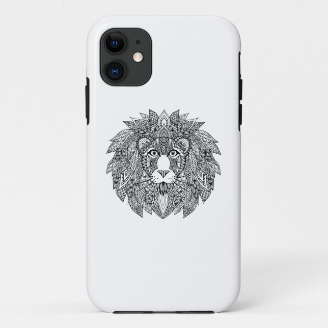 Capa Para iPhone 11 Cabeça inspirada 4 do leão (Verso)