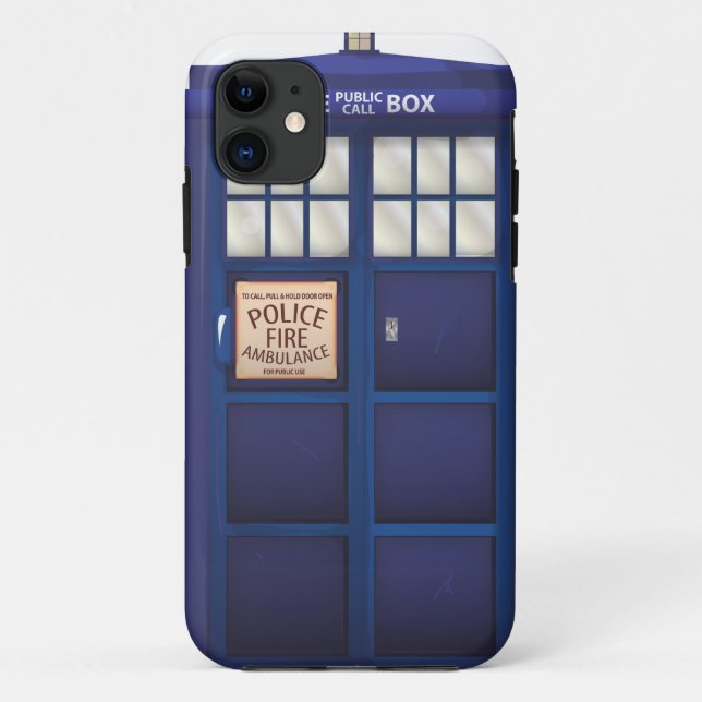 Capa Para iPhone 11 Cabine da Polícia (Verso)