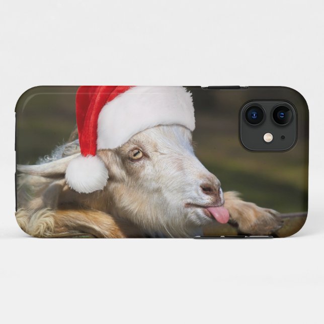 Capa Para iPhone 11 Cabra de Natal (Verso (horizontal))