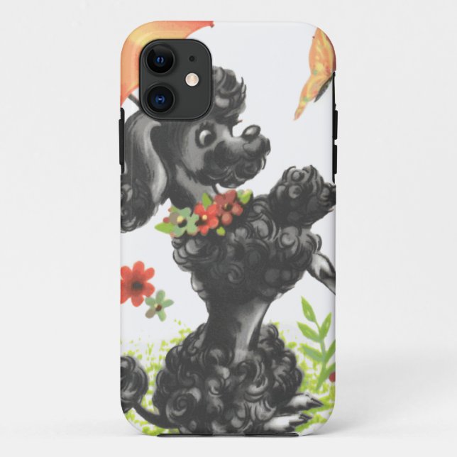 Capa Para iPhone 11 cachorrinho com guarda-chuva (Verso)