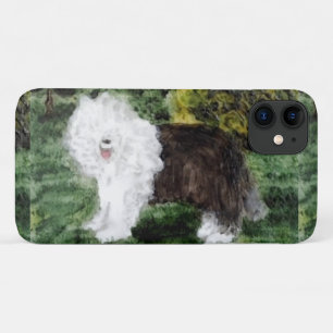 Capa Para iPhone 11 Cachorro-Cachorro de Pintura em Inglês