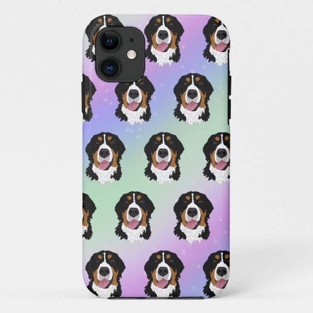 Capa Para iPhone 11 Cachorro da Montanha Bernese (Verso)