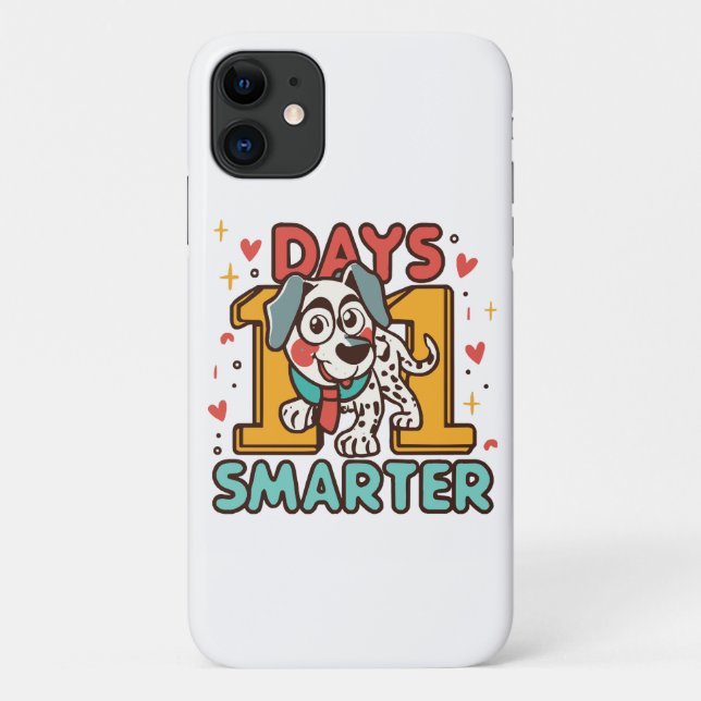 Capa Para iPhone 11 Cachorro Dálmata 101 Dias Mais Inteligente (Verso)
