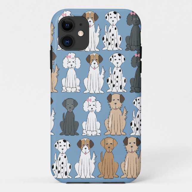 Capa Para iPhone 11 Cachorro de Estimação Fofo Estilo Moderno Simples  (Verso)