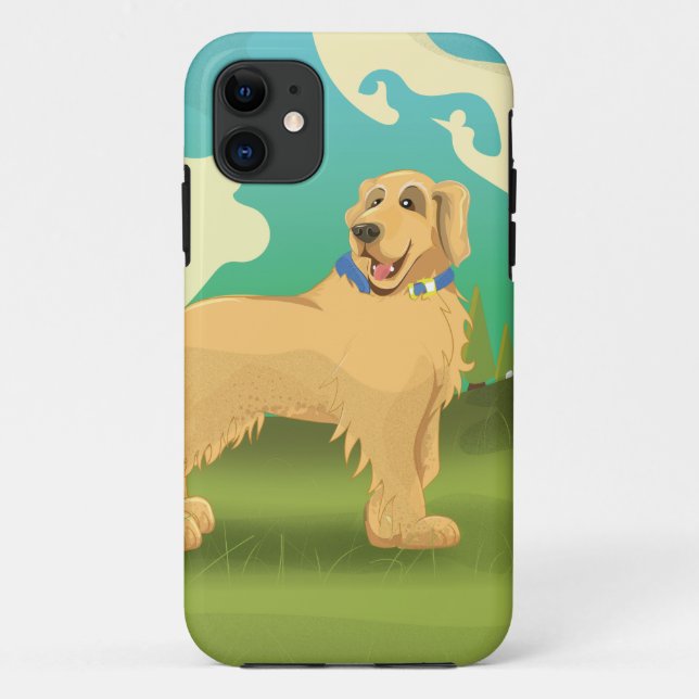 Capa Para iPhone 11 Cachorro de estimação no parque (Verso)