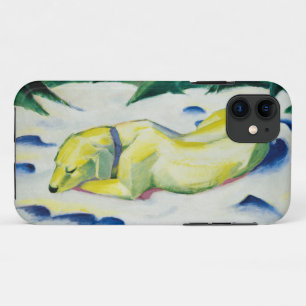 Capa Para iPhone 11 Cachorro deitado na pintura da neve por Franz Marc