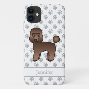 Capa Para iPhone 11 Cachorro e Nome do Cartoon de Toy Marrom