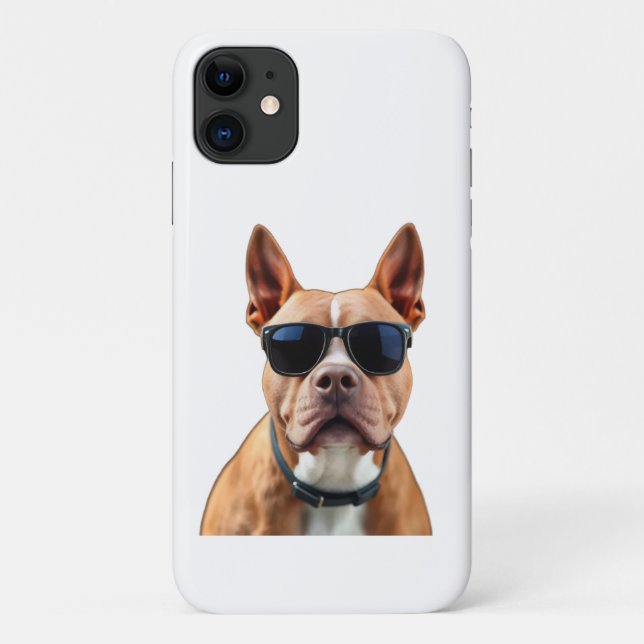 Capa Para iPhone 11 Cachorro em óculos escuros Caso do Apple iPhone 11 (Verso)