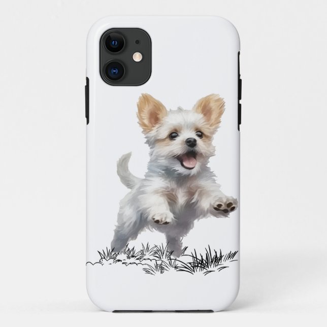 “Capa para iPhone 11 Cachorro Fofo – Capinha de Pr (Verso)