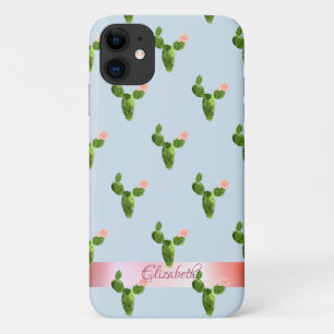 Capa Para iPhone 11 Cacto Aquarela ,Listra - Personalizado