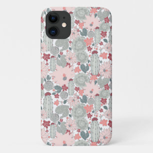 Capa Para iPhone 11 Cactus Pink Mint Succults Deserto Plantas