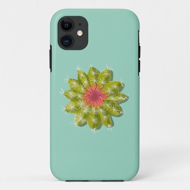 Capa Para iPhone 11 cactus Pó Puff (Verso)