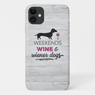 Capa Para iPhone 11 Cães de Vinho e Vinho Fins de Semana