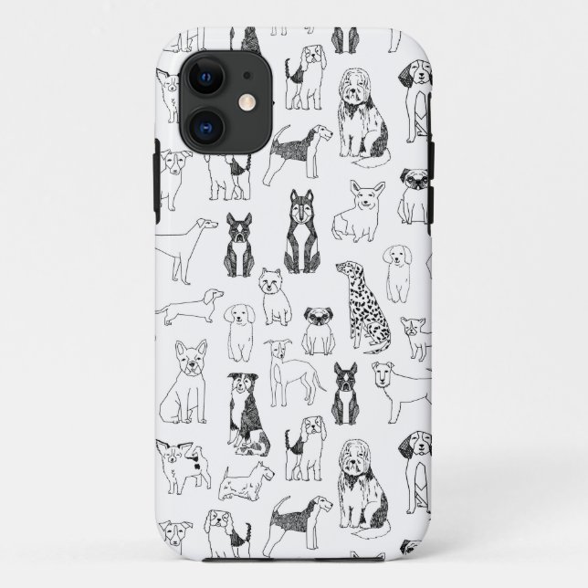 Capa Para iPhone 11 Cães Iphone 11 case - dog capa de telefone, design (Verso)
