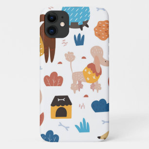 Capa Para iPhone 11 Cães modernos e bonitos
