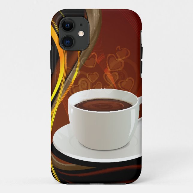 Capa Para iPhone 11 Café da arte do café (Verso)