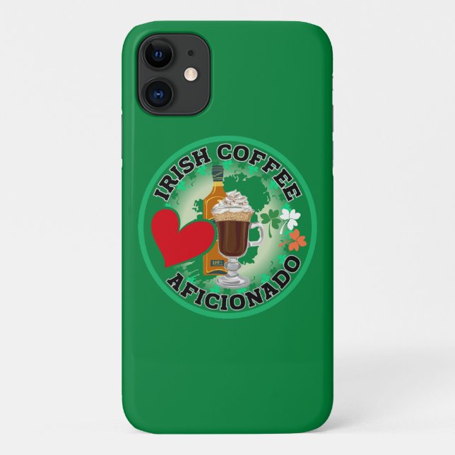 Capa Para iPhone 11 Café irlandês Aficionado (Verso)