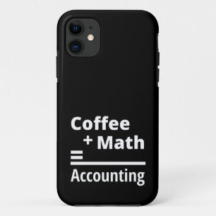 Capa Para iPhone 11 Café + Matemática = Contabilidade