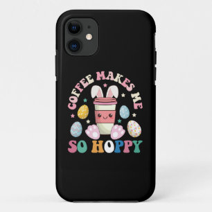 Capa Para iPhone 11 Café Me Torna Um Felz pascoa De Coelho Coelhinho T