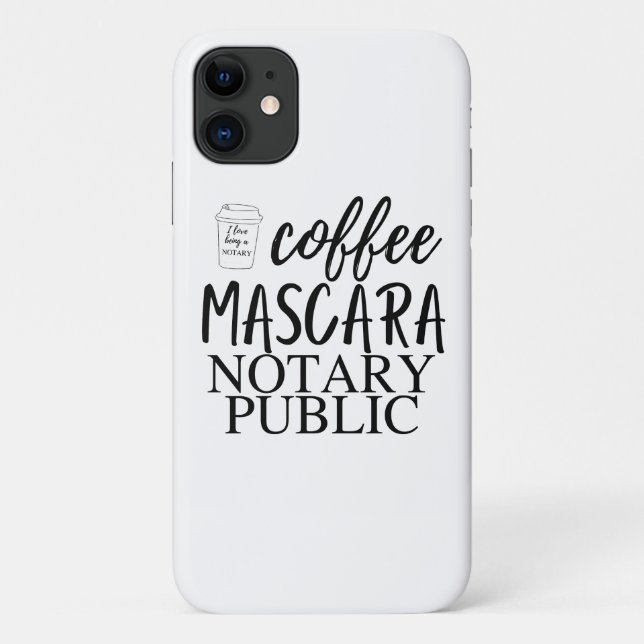 Capa Para iPhone 11 Café Mímcara Telefone Público Notário do iPhone (Verso)