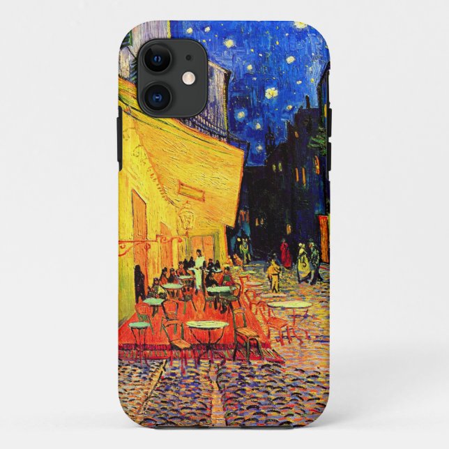 Capa Para iPhone 11 Café Terrace Place du Forum Van Gogh Fine Art (Verso)