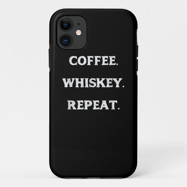 Capa Para iPhone 11 Café Whiskey Repetir (Verso)