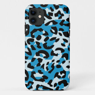 Capa Para iPhone 11 Caixa azul animal do teste padrão iPhone5 do