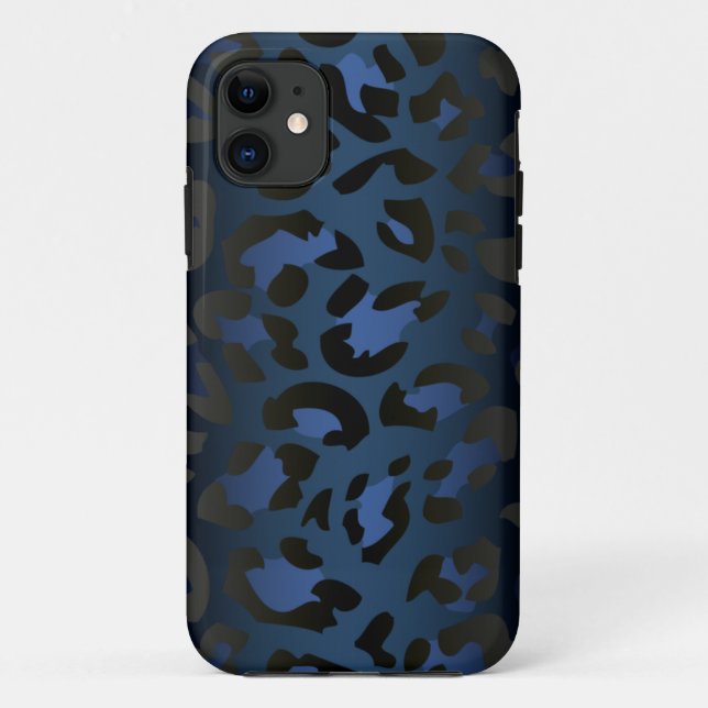 Capa Para iPhone 11 Caixa azul metálica do iPhone 5 da pele do (Verso)