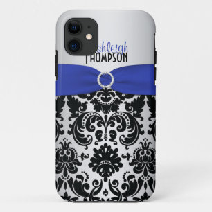 Capa Para iPhone 11 Caixa azul, preta, de prata do iPhone 5 do damasco