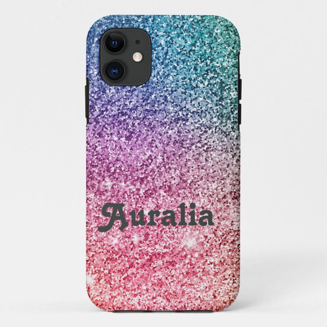 Capa Para iPhone 11 caixa de cobrir telefônica personalizável com bril (Verso)