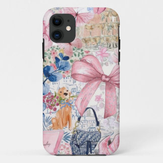 Capa Para iPhone 11 Caixa de colagem do arco rosa coquete