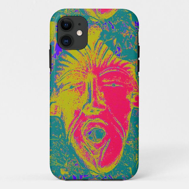 Capa Para iPhone 11 caixa de máscara de boca aberta (Verso)