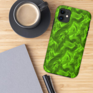 Capa Para iPhone 11 Caixa de seda verde do iPhone 5