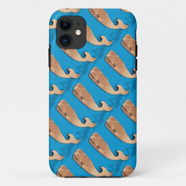 Capa Para iPhone 11 caixa de vagem de baleia nadadora superior (Verso)