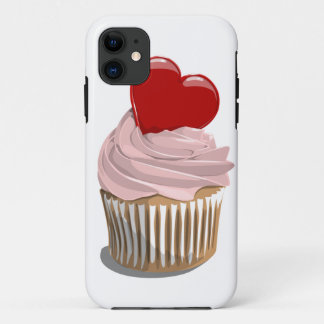 Capa Para iPhone 11 Caixa do cupcake iPhone4 do coração do dia dos