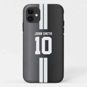 Capa Para iPhone 11 Caixa escura branca do iPhone 5 do jérsei de