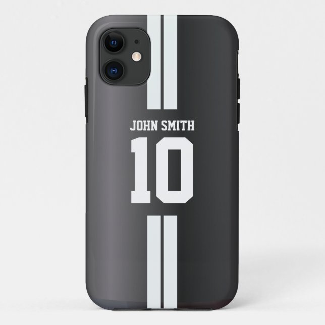 Capa Para iPhone 11 Caixa escura branca do iPhone 5 do jérsei de (Verso)