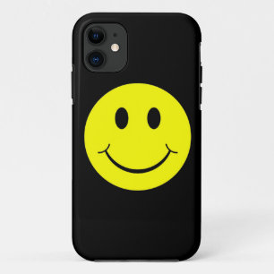Capa Para iPhone 11 Caixa feliz amarela do iPhone 5 da cara do vintage