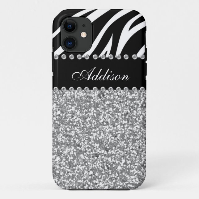 Capa Para iPhone 11 Caixa feminino do cristal de rocha preto do (Verso)
