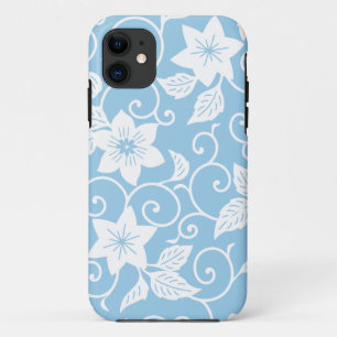 Capa Para iPhone 11 Caixa floral azul e branca do iPhone 5/5S