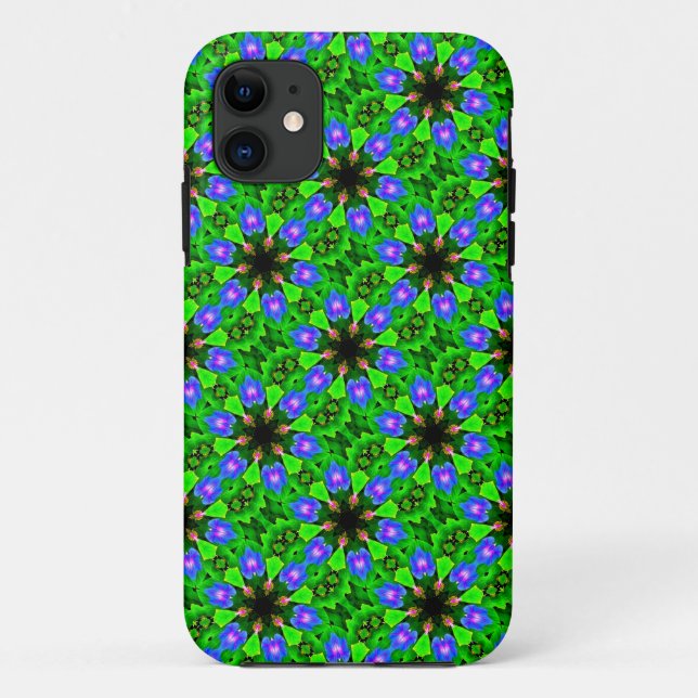 Capa Para iPhone 11 caixa geométrica verde (Verso)