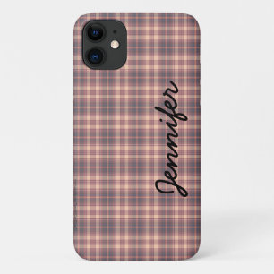 Capa Para iPhone 11 Caixa iPhone 11, Xadrez de tinta de Cinza dura per