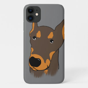 Capa Para iPhone 11 caixa iPhone / iPad do doberman pinscher Cartoon