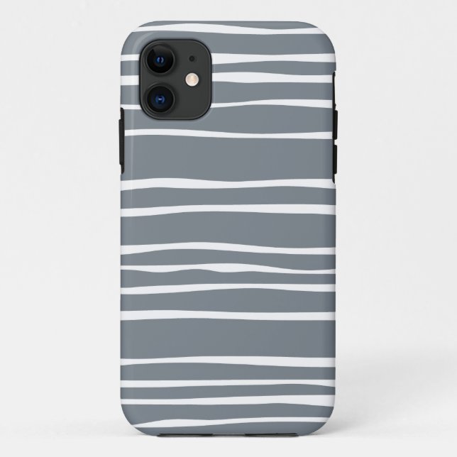 Capa Para iPhone 11 Caixa listrada Funky cinzenta do iPhone 5/5S (Verso)