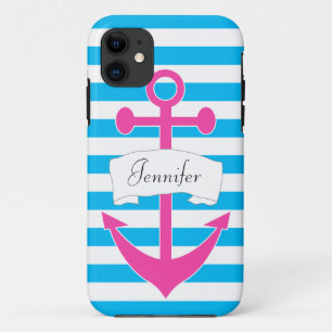 Capa Para iPhone 11 Caixa náutica personalizada chique do iPhone 5/5S