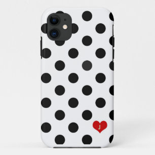 Capa Para iPhone 11 Caixa preta & branco pontilhada das bolinhas de