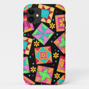 Capa Para iPhone 11 Caixa preta do iPhone 5 da arte da edredão de