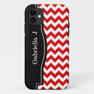 Capa Para iPhone 11 Caixa preta vermelha do iPhone 5 do quadro de