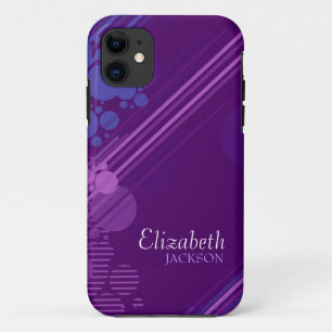 Capa Para iPhone 11 Caixa roxa moderna do iPhone 5 do design do Grunge